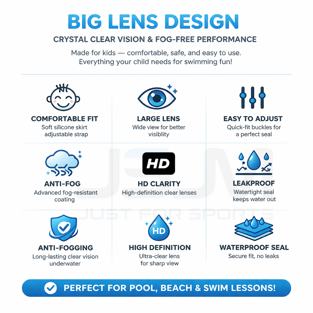 JSJM Kids Swimming Goggles Big - đánh giá và giá Silicone Mask Bracket