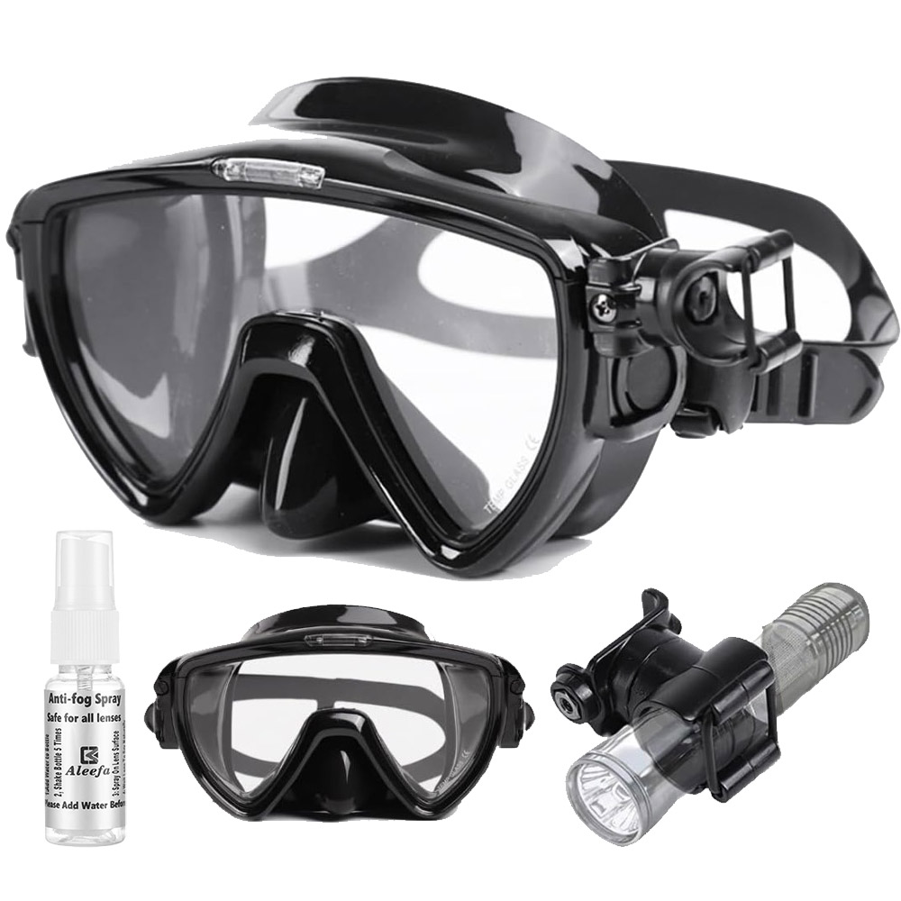 Scuba Diving Mask with Flashli - đánh giá và giá Silicone Mask Bracket